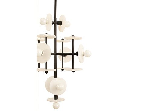 Amani 9-Light Pendant in Black Cashmere